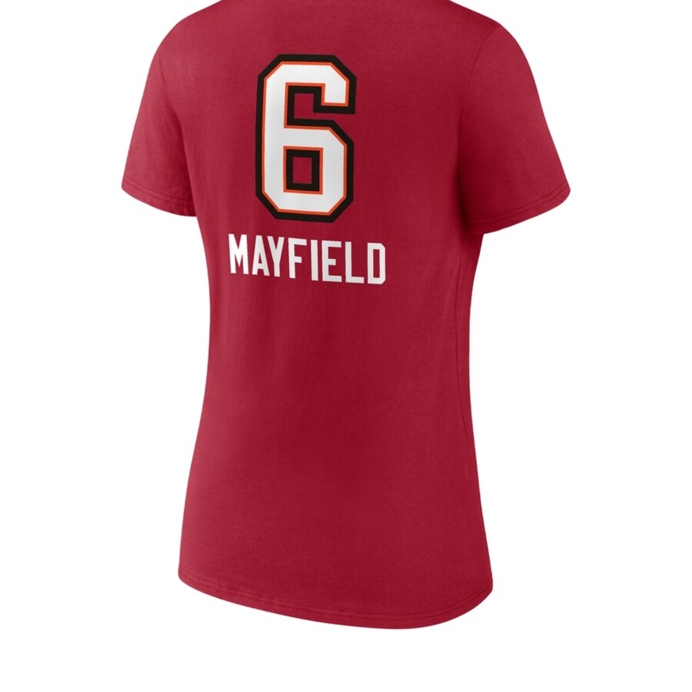 Fanatics Women's Red Tampa Bay Buccaneers V-Neck Tee - Picture 2 of 8